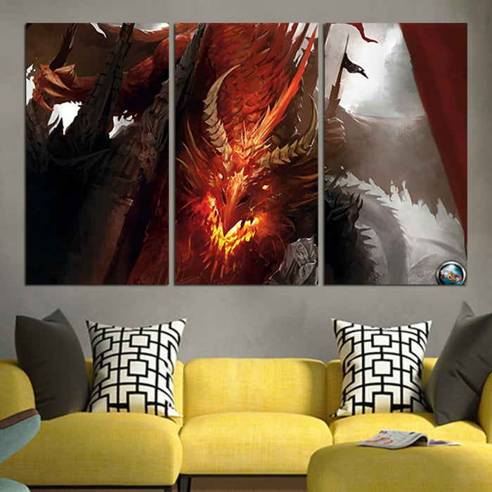 Guild Wars 2 Elder Dragons Wall Art Canvas