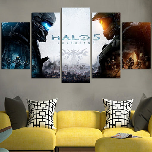 Halo 5 Master Chief Vs Locke Wall Art Canvas