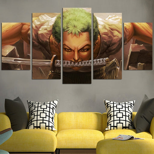 One Piece Zoro And Sword Wall Art Canvas