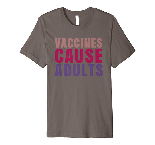 Cool Vaccines Cause Adults Retro Funny Science Men's T-Shirt Asphalt