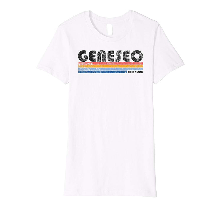 Great Vintage 1980s Style Geneseo Ny Women's T-Shirt White