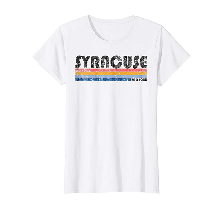 Hotest Vintage 1980s Style Syracuse New York Women's T-Shirt White
