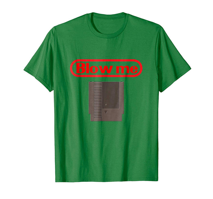 Cute Blow Me Retro Video Game Old School Gamer Men's T-Shirt Kelly Green