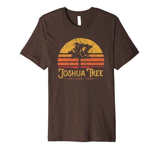 Great Vintage Joshua Tree National Park Retro Men's T-Shirt Brown