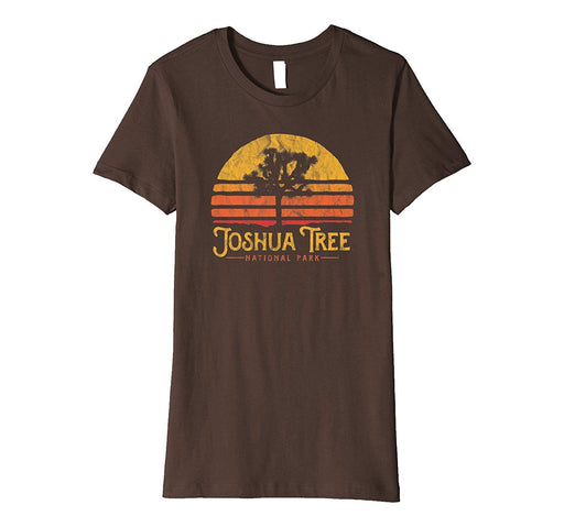 Great Vintage Joshua Tree National Park Retro Women's T-Shirt Brown