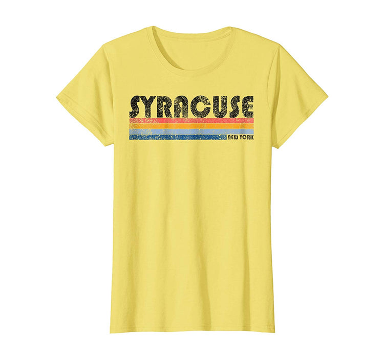 Hotest Vintage 1980s Style Syracuse New York Women's T-Shirt Lemon