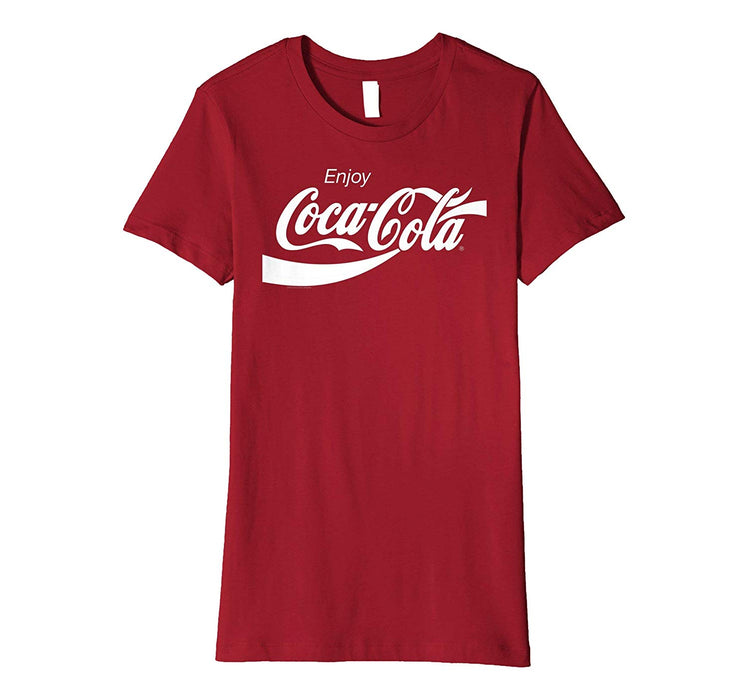 Hotest Coca Cola Retro White Enjoy Logo Premium Graphic Women's T-Shirt Cranberry