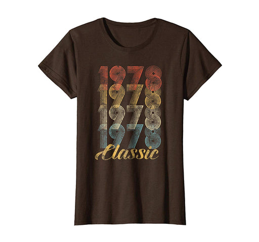 Hotest Cutecomfy 40th Birthday Gift Vintage 1978 Men Women Women's T-Shirt Brown