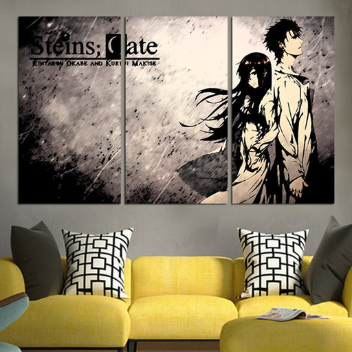 Steins Gate Makise Kurisu And Okabe Rintar�� Wall Art Canvas