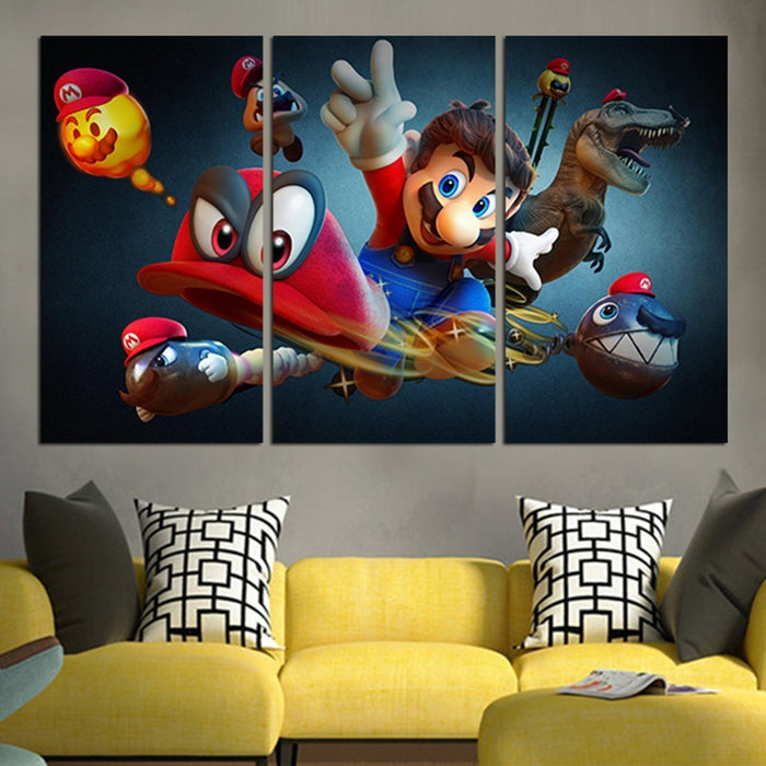Super Mario Odyssey Wall Art Canvas