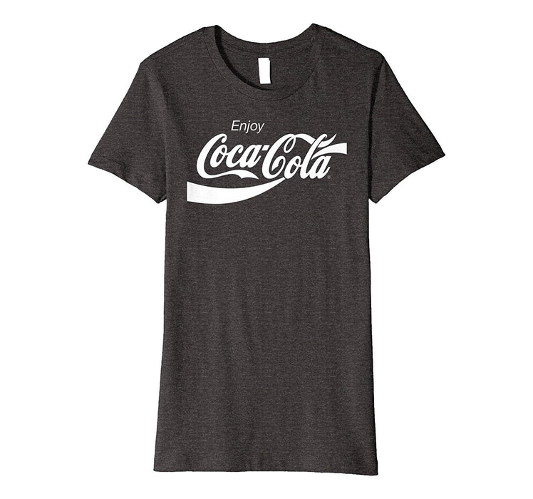 Hotest Coca Cola Retro White Enjoy Logo Premium Graphic Women's T-Shirt Dark Heather