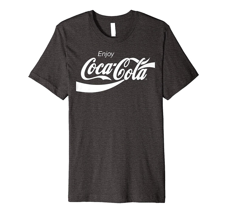 Hotest Coca Cola Retro White Enjoy Logo Premium Graphic Men's T-Shirt Dark Heather