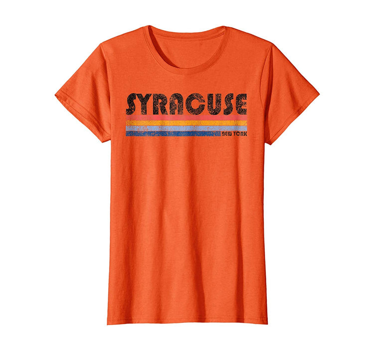 Hotest Vintage 1980s Style Syracuse New York Women's T-Shirt Orange