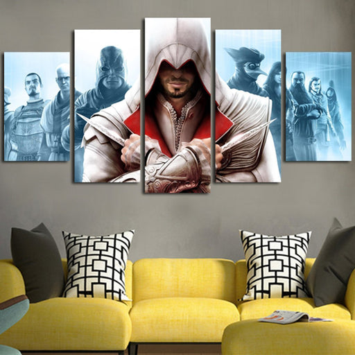 5 Panel Assassin's Creed Wall Art Canvas