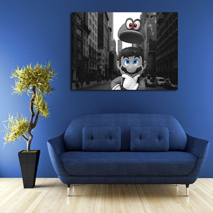 Super Mario Odyssey And New Donk Cityr Wall Art Canvas