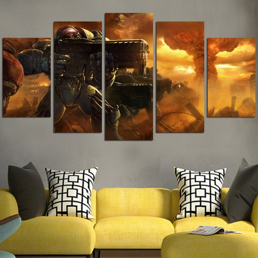 Starcraft 2 Nuclear Explosion Wall Art Canvas