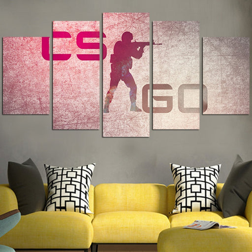 CSGO Pink Logo Wall Art Canvas