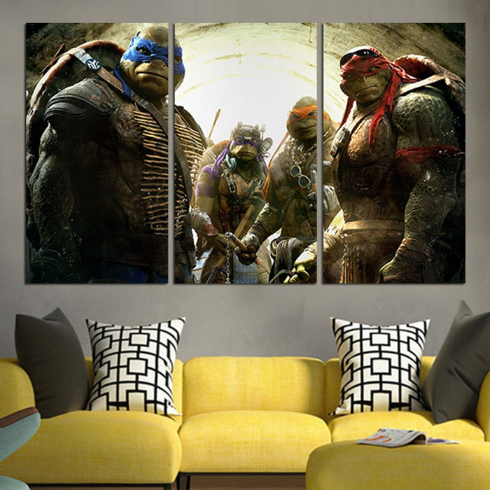 Ninja Turtles Michelangel Donatello Leonardo And Raphael Wall Art Canvas