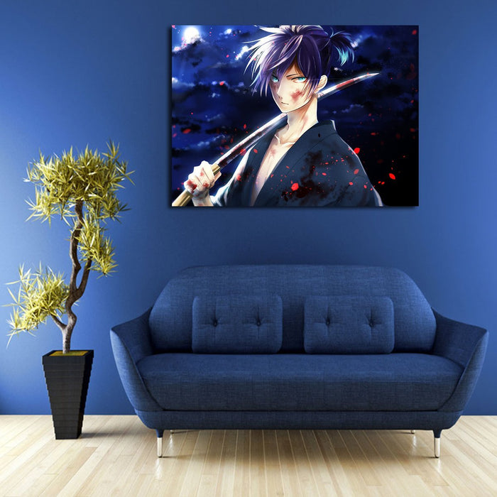 Noragami Yato Character With Sword Wall Art Canvas