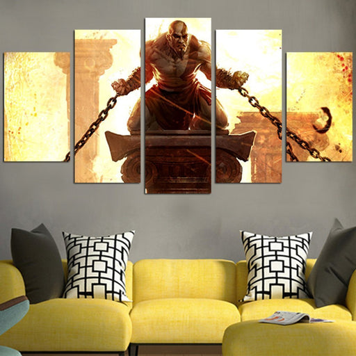 God Of War Kratos Chains Wall Art Canvas