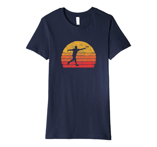 Hotest Disc Golf Distressed Retro 80s Style Vintage Women's T-Shirt Navy