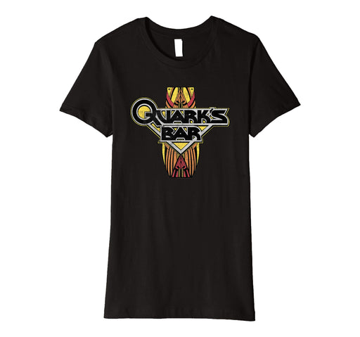 Cutest Star Trek Ds9 Quark's Bar Vintage Logo Premium Women's T-Shirt Black