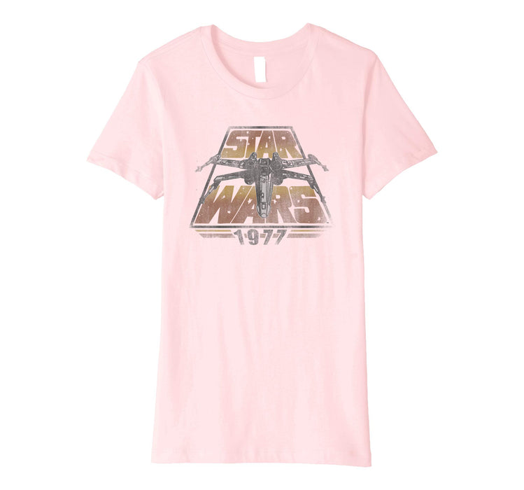 Great Star Wars X Wing 1977 Vintage Retro Premium Graphic Women's T-Shirt Pink