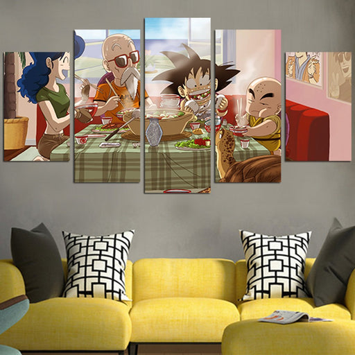 Launch Master Roshi Kid Goku And Krillin  Wall Art Canvas
