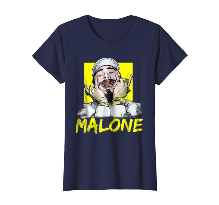 Beautiful Vintage Rapper Post Leave Me Malone Malone Costume Women's T-Shirt Navy