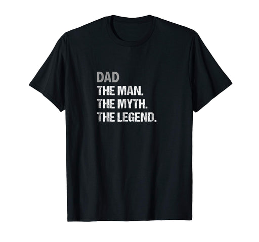 Hot Retro Vintage The Man Myth Legend Fathers Day Men's T-Shirt Black