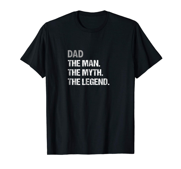 Hot Retro Vintage The Man Myth Legend Fathers Day Men's T-Shirt Black