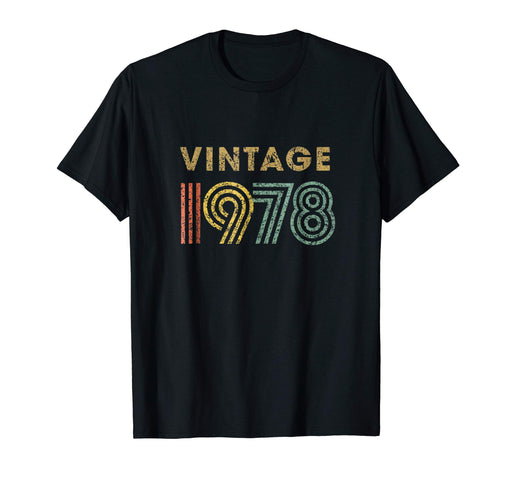 Funny Vintage Born In 1978 Retro 40th Birthday Gift Men's T-Shirt Black