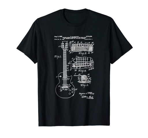 Adorable Guitar Patent Print 1955 Vintage Patent Print Ar Men's T-Shirt Black