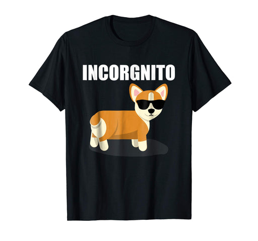 Hot Vintage Incorgnito Funny Corgi Lover Gift Men's T-Shirt Black