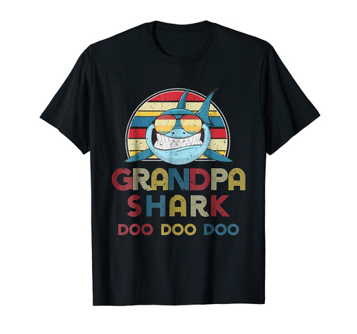 Hotest Retro Vintage Grandpa Sharks Gift For Mens Men's T-Shirt Black