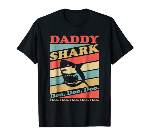 Great Retro Vintage Daddy Shark Men's T-Shirt Black