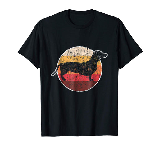 Funny Vintage Retro Dachshund Weiner Dog Mother Dad Gift Men's T-Shirt Black
