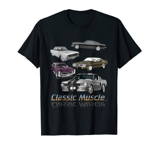 Great Classic American Muscle Cars Vintage Gift Men's T-Shirt Black