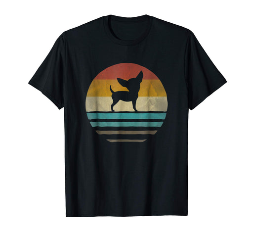 Wonderful Chihuahua Dog Retro Vintage 70s Silhouette Breed Gift Men's T-Shirt Black