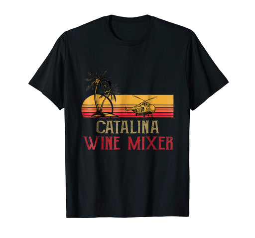 Hotest Vintage Catalina Wine Mixer Funny Men's T-Shirt Black