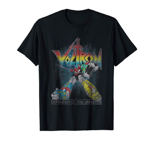 Beautiful Voltron Retro Defender Rainbow Graphic Men's T-Shirt Black
