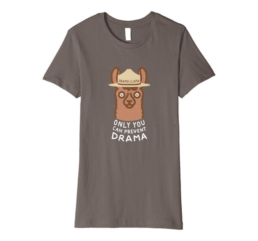 Funny Drama Llama Smokey Llama Vintage Prevent Drama Funny Tee Women's T-Shirt Asphalt