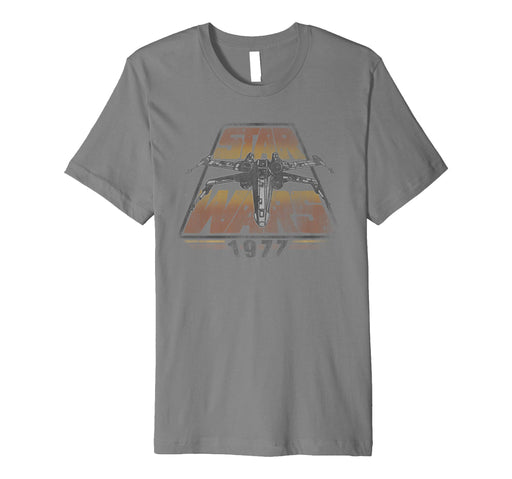 Great Star Wars X Wing 1977 Vintage Retro Premium Graphic Men's T-Shirt Slate