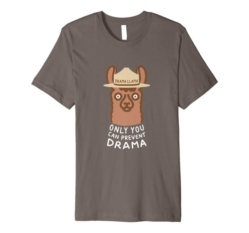 Funny Drama Llama Smokey Llama Vintage Prevent Drama Funny Tee Men's T-Shirt Asphalt