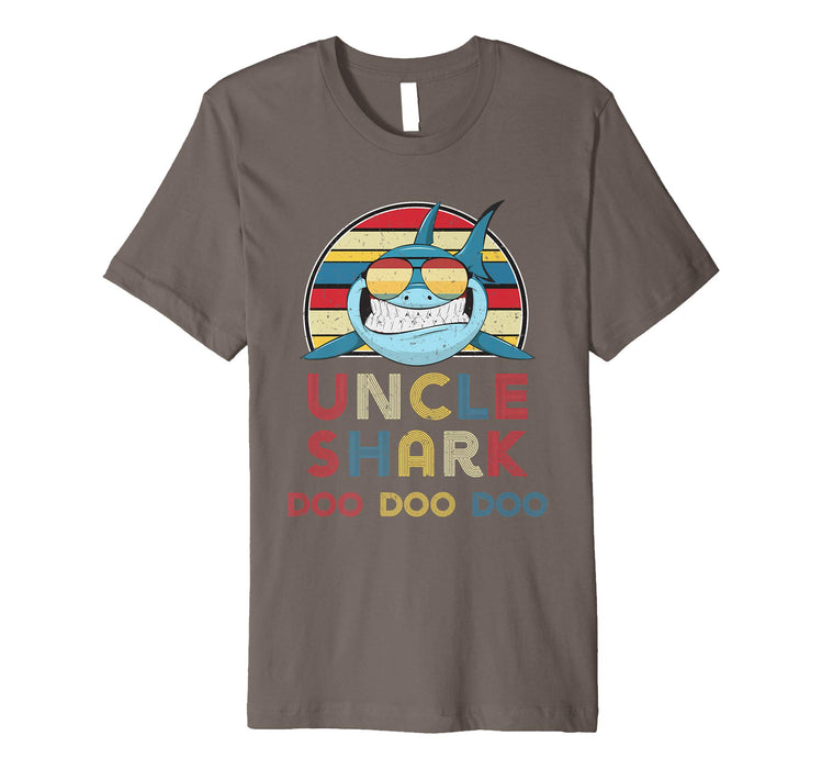 Funny Retro Vintage Uncle Sharks Gift For Mens Men's T-Shirt Asphalt