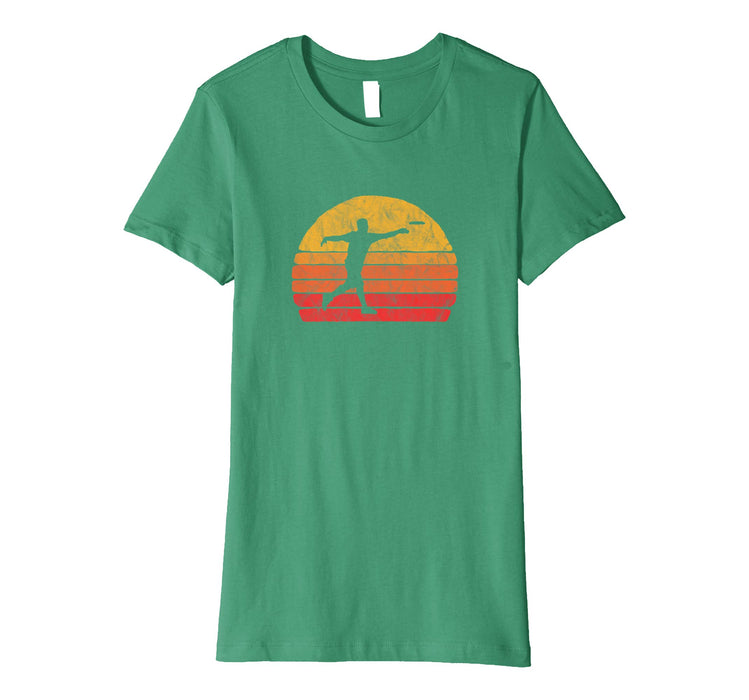 Hotest Disc Golf Distressed Retro 80s Style Vintage Women's T-Shirt Kelly Green