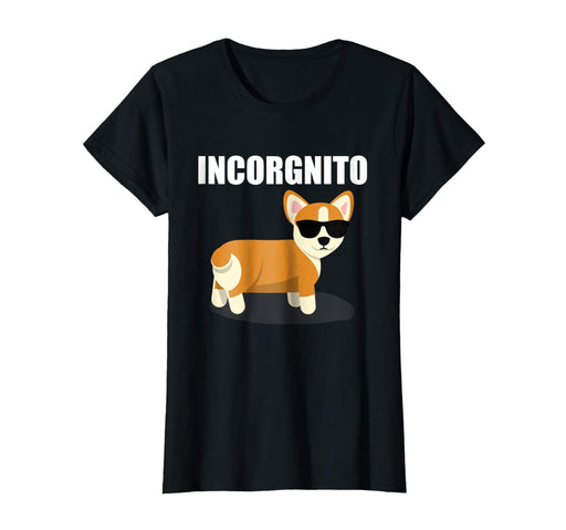 Hot Vintage Incorgnito Funny Corgi Lover Gift Women's T-Shirt Black
