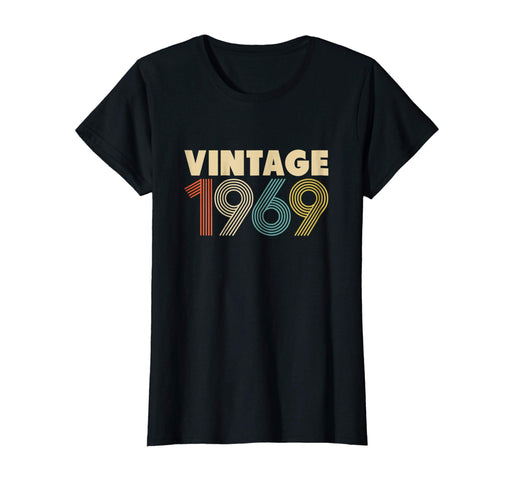 Beautiful 50th Birthday Gift Idea Vintage 1969 Men Women Women's T-Shirt Black