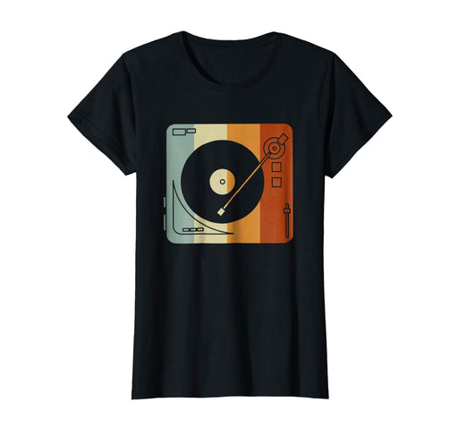 Great Vintage Vinyl Record Player Women's T-Shirt Black