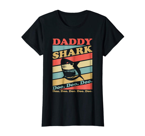 Great Retro Vintage Daddy Shark Women's T-Shirt Black
